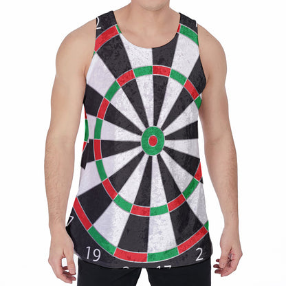 Classic Dartboard Print Men's Velvet Tank Top