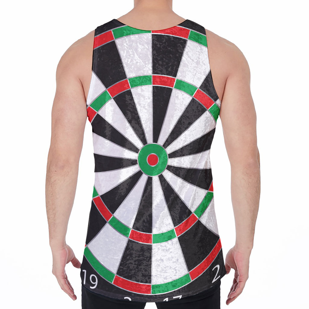 Classic Dartboard Print Men's Velvet Tank Top