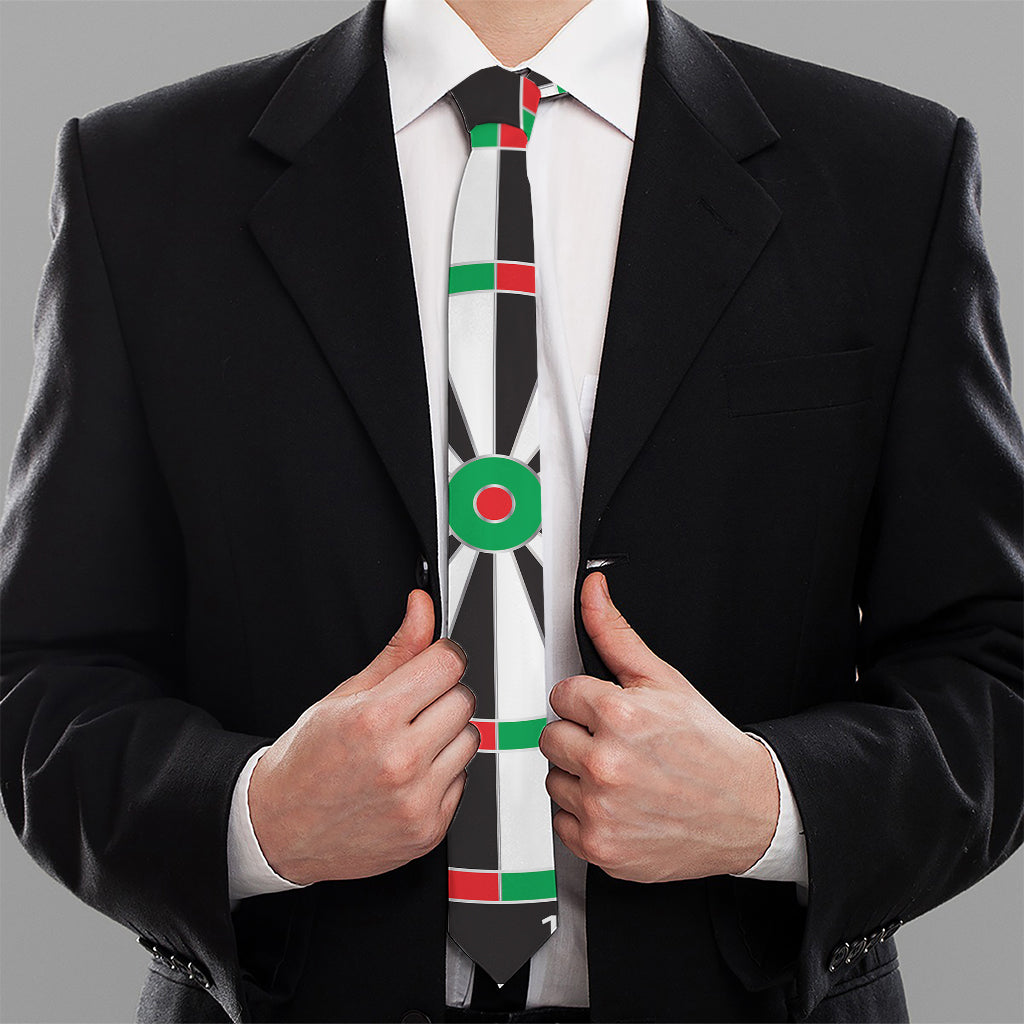 Classic Dartboard Print Necktie