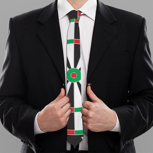 Classic Dartboard Print Necktie