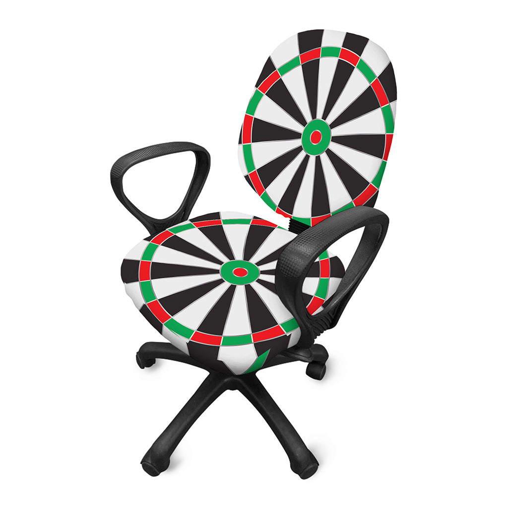 Classic Dartboard Print Office Chair Cover