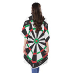 Classic Dartboard Print Open Front Beach Cover Up
