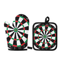 Classic Dartboard Print Oven Mitt And Pot Holder Set