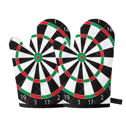 Classic Dartboard Print Oven Mitts