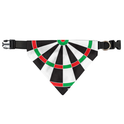 Classic Dartboard Print Over The Collar Dog Bandana
