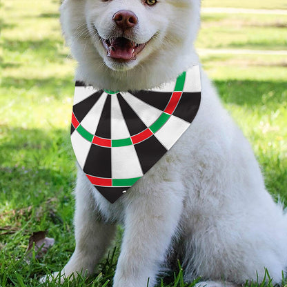 Classic Dartboard Print Over The Collar Dog Bandana