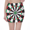 Classic Dartboard Print Pencil Mini Skirt