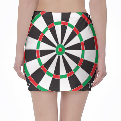 Classic Dartboard Print Pencil Mini Skirt