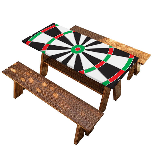 Classic Dartboard Print Picnic Table Cover