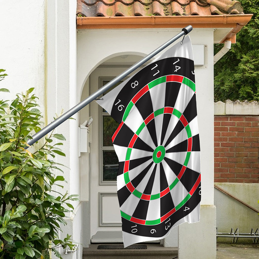 Classic Dartboard Print Polyester Flag