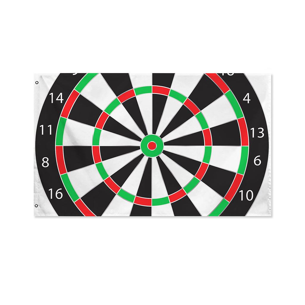 Classic Dartboard Print Polyester Flag