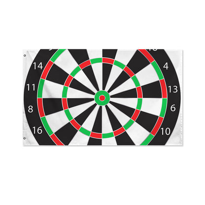 Classic Dartboard Print Polyester Flag