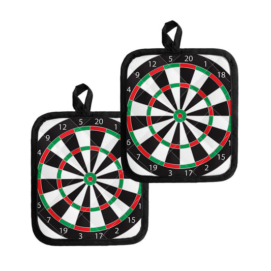 Classic Dartboard Print Pot Holders