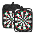 Classic Dartboard Print Pot Holders With Pocket