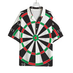 Classic Dartboard Print Rayon Hawaiian Shirt
