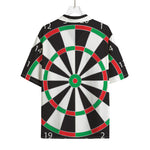 Classic Dartboard Print Rayon Hawaiian Shirt