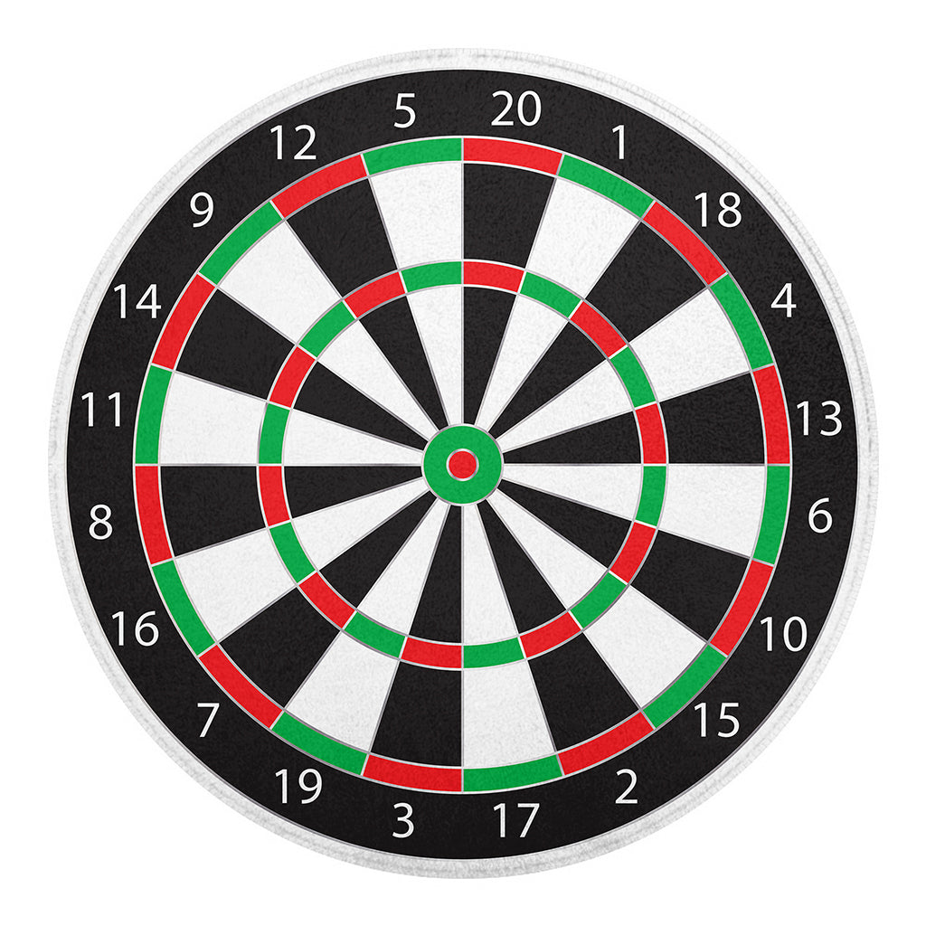 Classic Dartboard Print Round Blanket