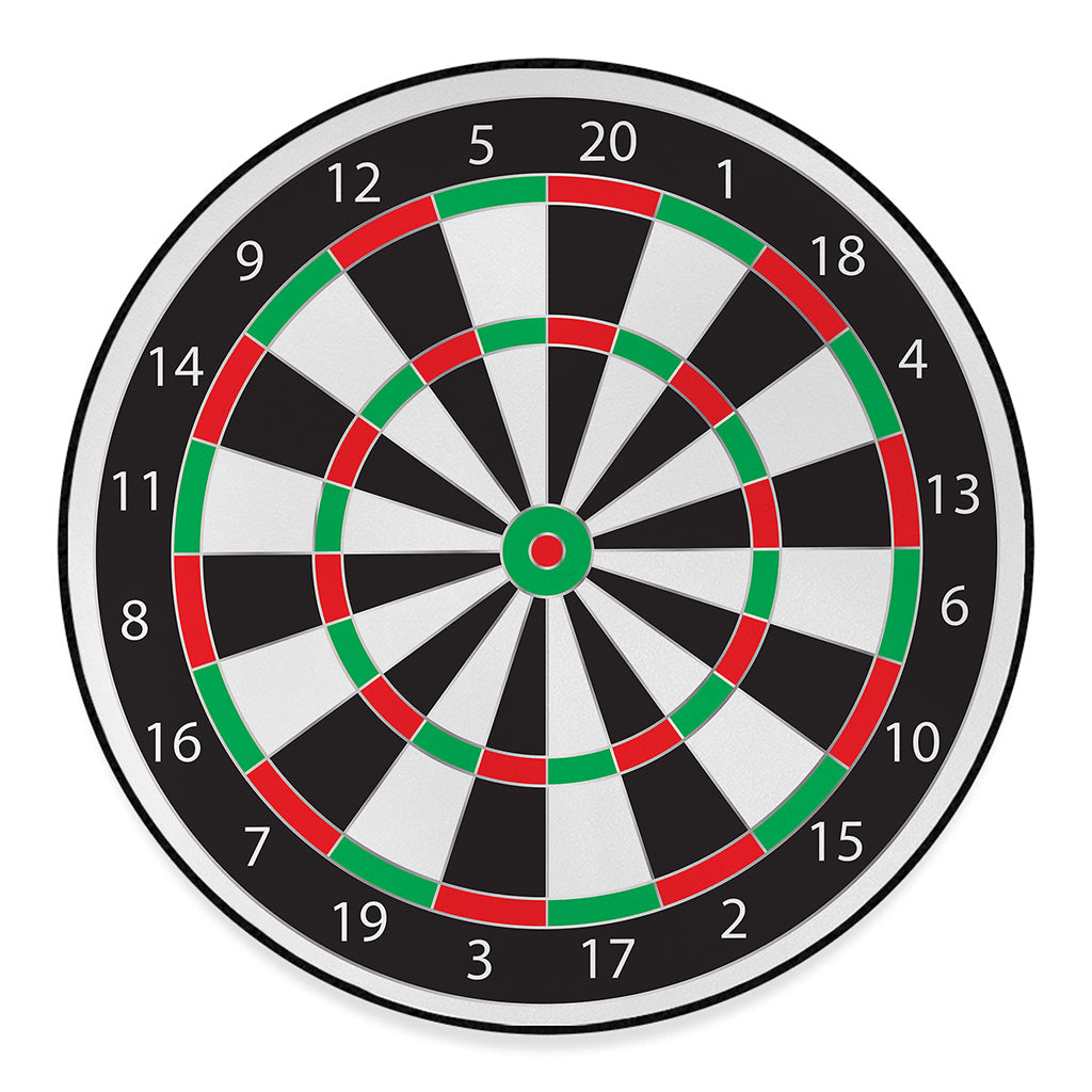 Classic Dartboard Print Round Floor Mat