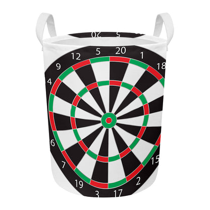 Classic Dartboard Print Round Laundry Basket