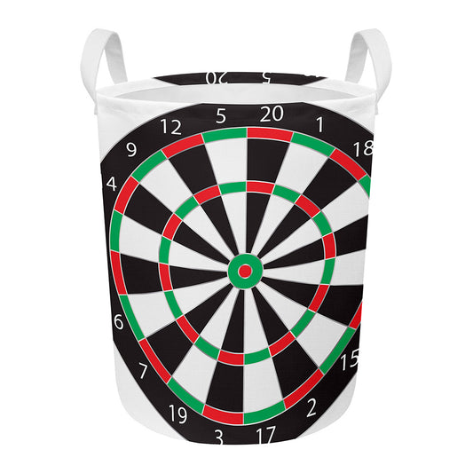 Classic Dartboard Print Round Laundry Basket