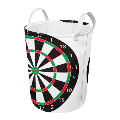 Classic Dartboard Print Round Laundry Basket