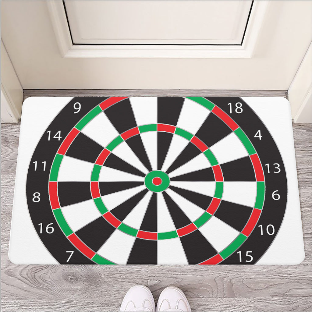 Classic Dartboard Print Rubber Doormat