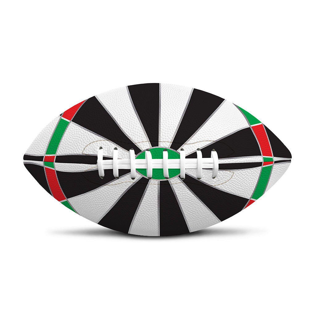 Classic Dartboard Print Rugby Ball