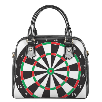 Classic Dartboard Print Shoulder Handbag