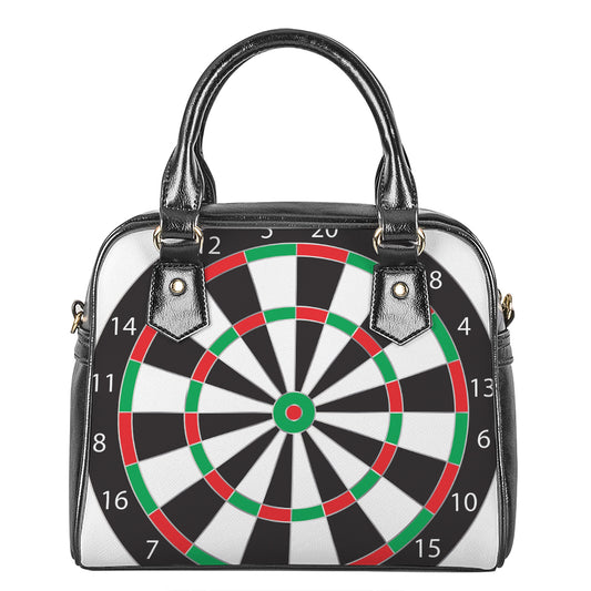 Classic Dartboard Print Shoulder Handbag