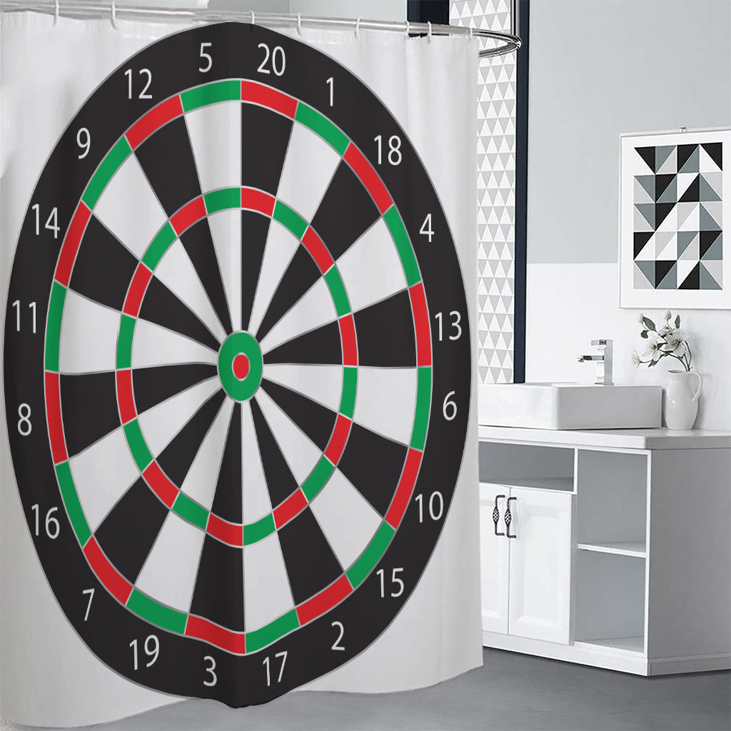 Classic Dartboard Print Shower Curtain