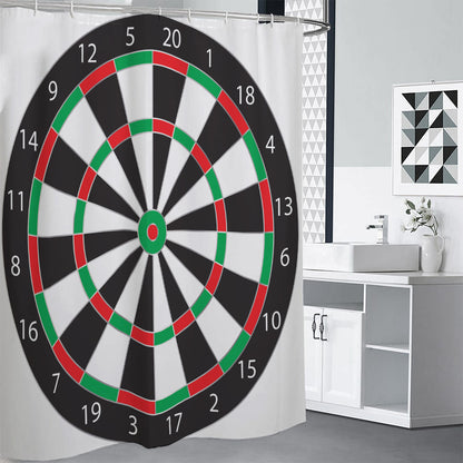 Classic Dartboard Print Shower Curtain