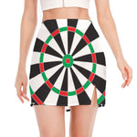 Classic Dartboard Print Side Slit Mini Skirt