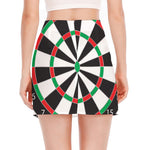 Classic Dartboard Print Side Slit Mini Skirt