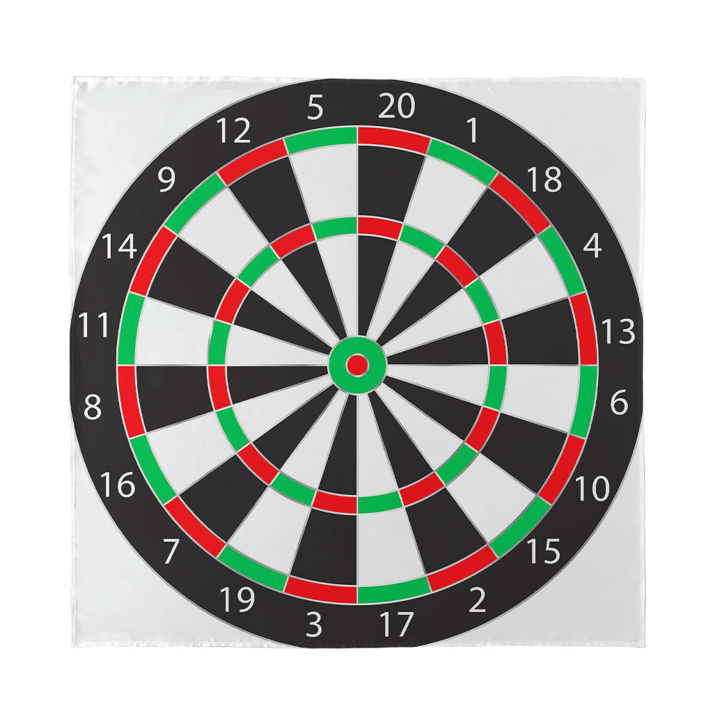 Classic Dartboard Print Silk Bandana