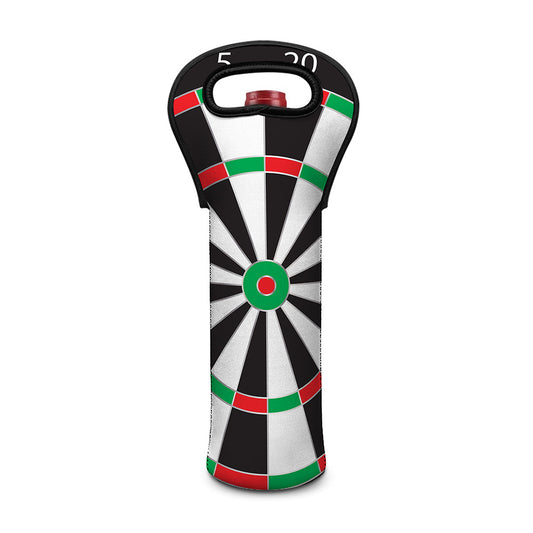 Classic Dartboard Print Single Neoprene Wine Tote