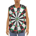 Classic Dartboard Print Sleeveless Baseball Jersey