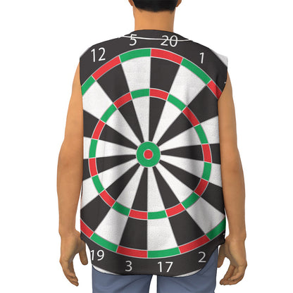 Classic Dartboard Print Sleeveless Baseball Jersey
