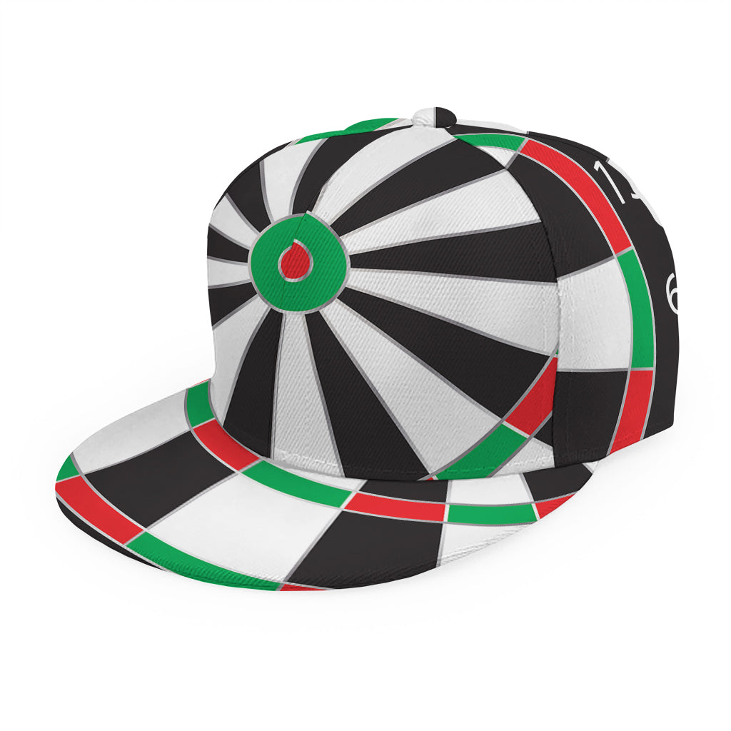 Classic Dartboard Print Snapback Cap
