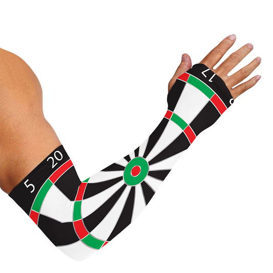Classic Dartboard Print Sun Protection Arm Sleeves