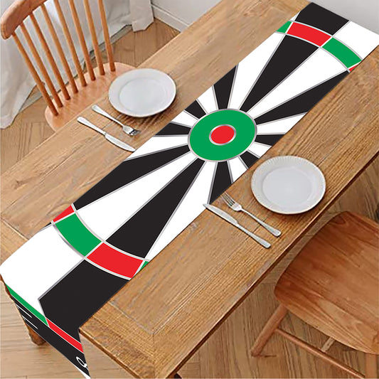 Classic Dartboard Print Table Runner