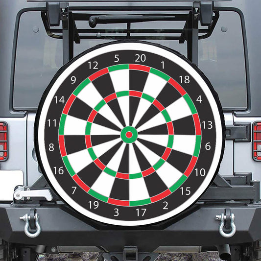 Classic Dartboard Print Tire Cover
