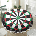 Classic Dartboard Print Waterproof Round Tablecloth