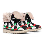 Classic Dartboard Print Winter Boots