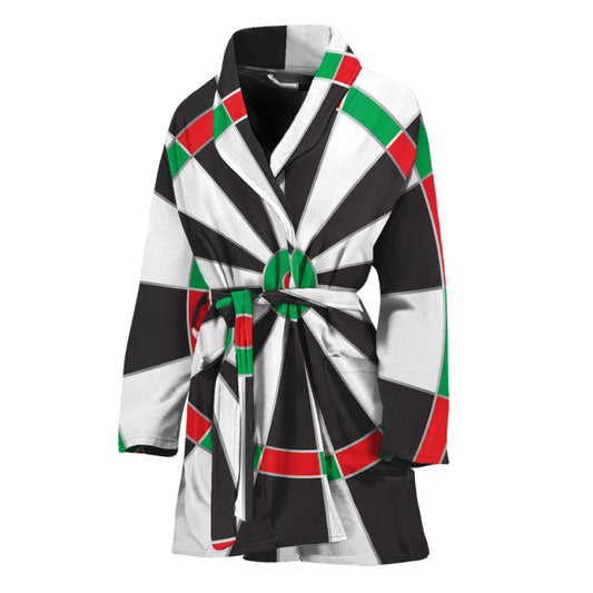 Classic Dartboard Print Women's Bathrobe