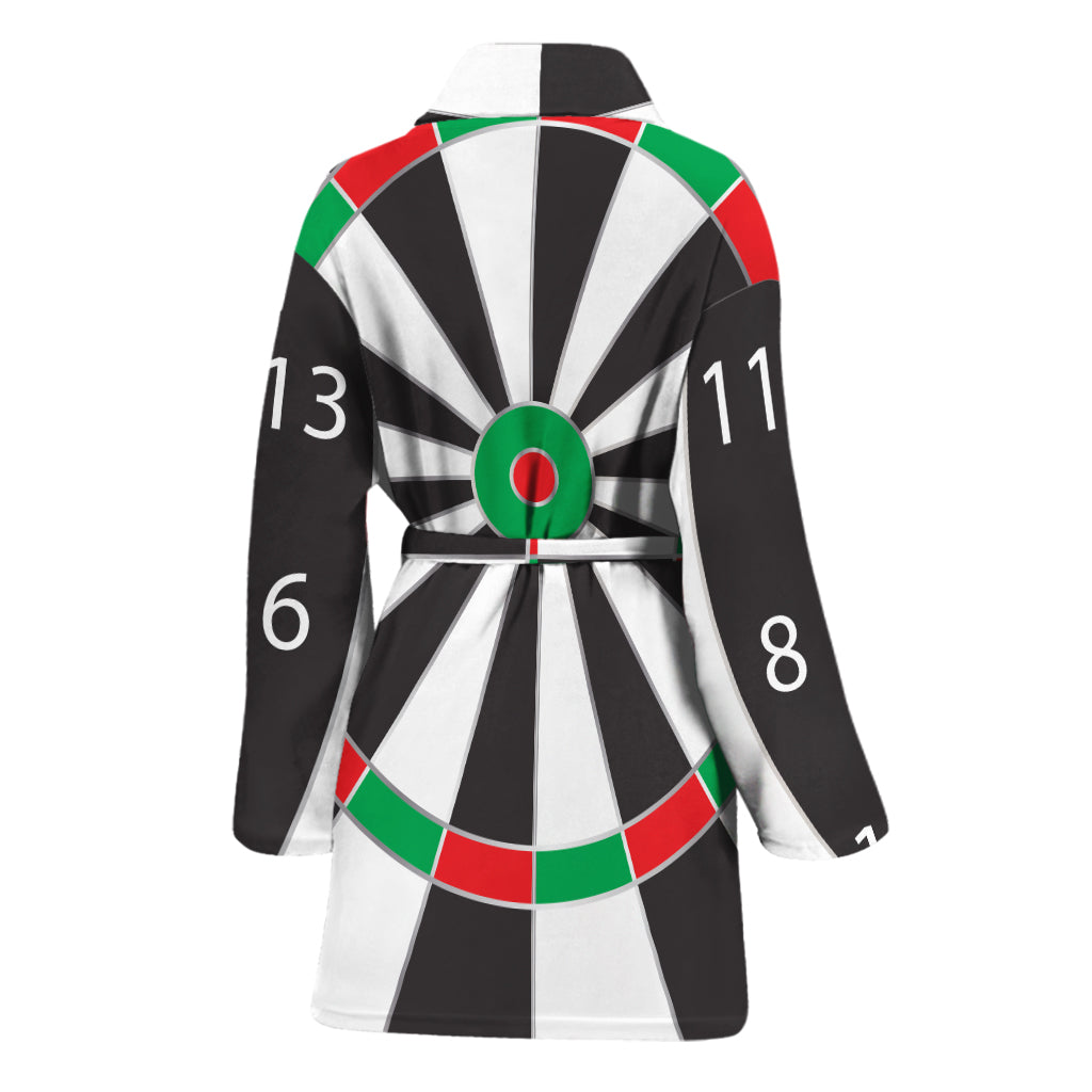 Classic Dartboard Print Women's Bathrobe