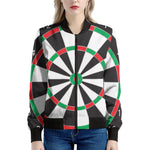Classic Dartboard Print Women's Bomber Jacket