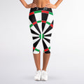 Classic Dartboard Print Women's Capri Leggings
