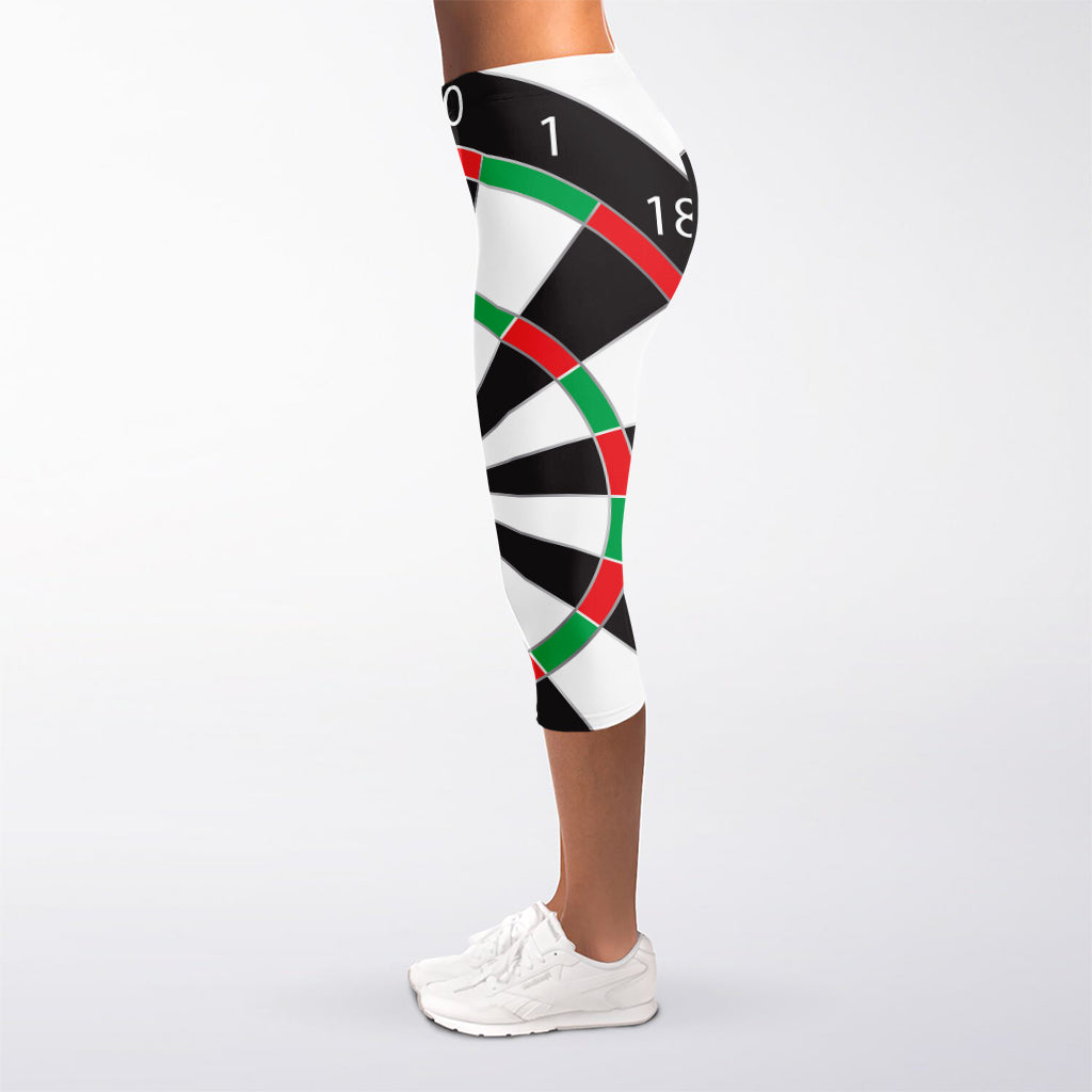Classic Dartboard Print Women's Capri Leggings
