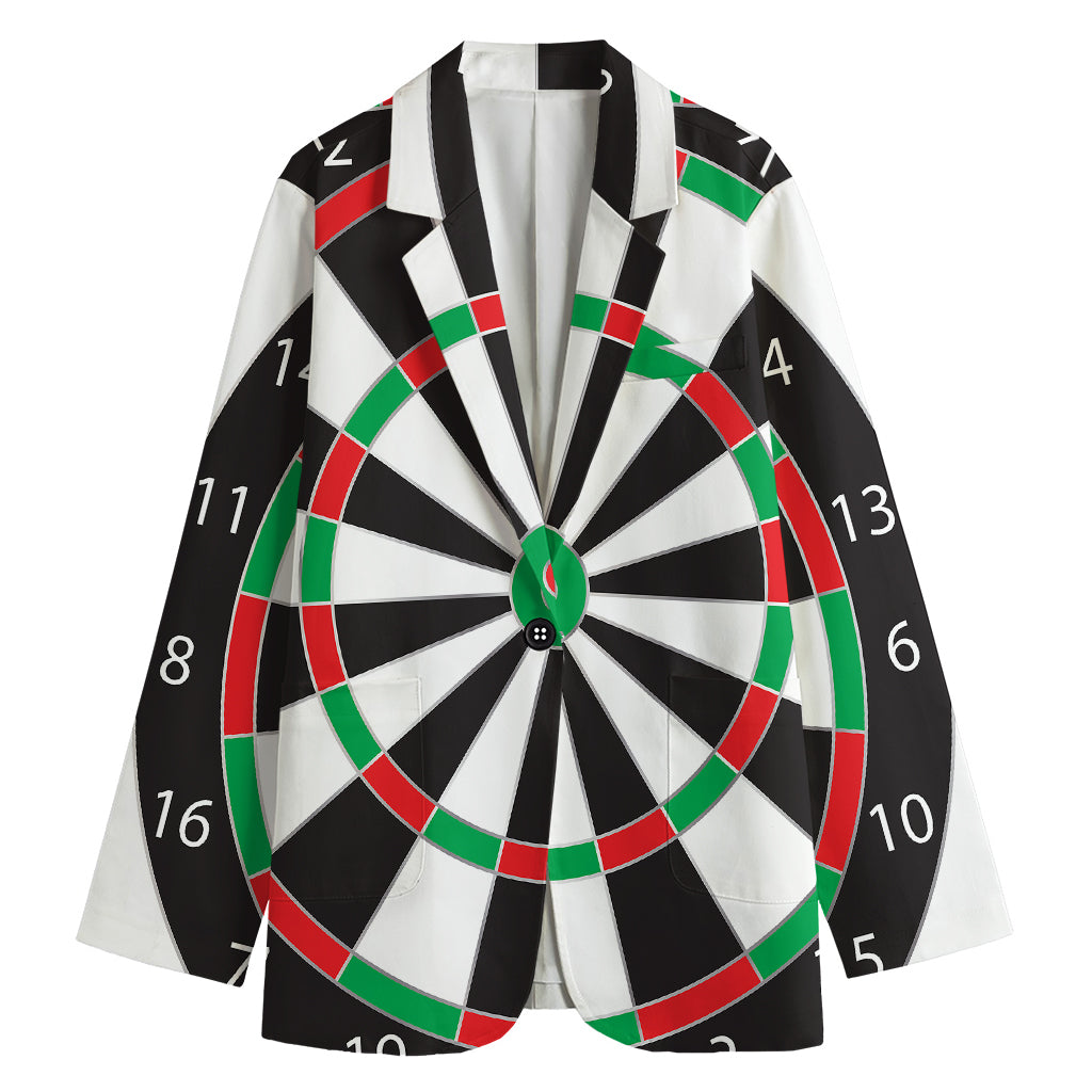 Classic Dartboard Print Women's Cotton Blazer