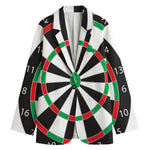 Classic Dartboard Print Women's Cotton Blazer